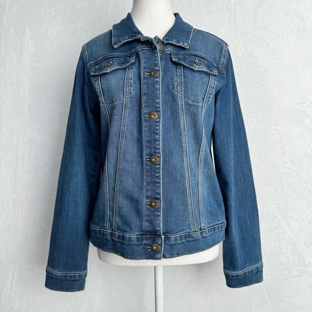 RUFF HEWN Classic‎ Denim Jacket Medium Indigo M Casual Comfort